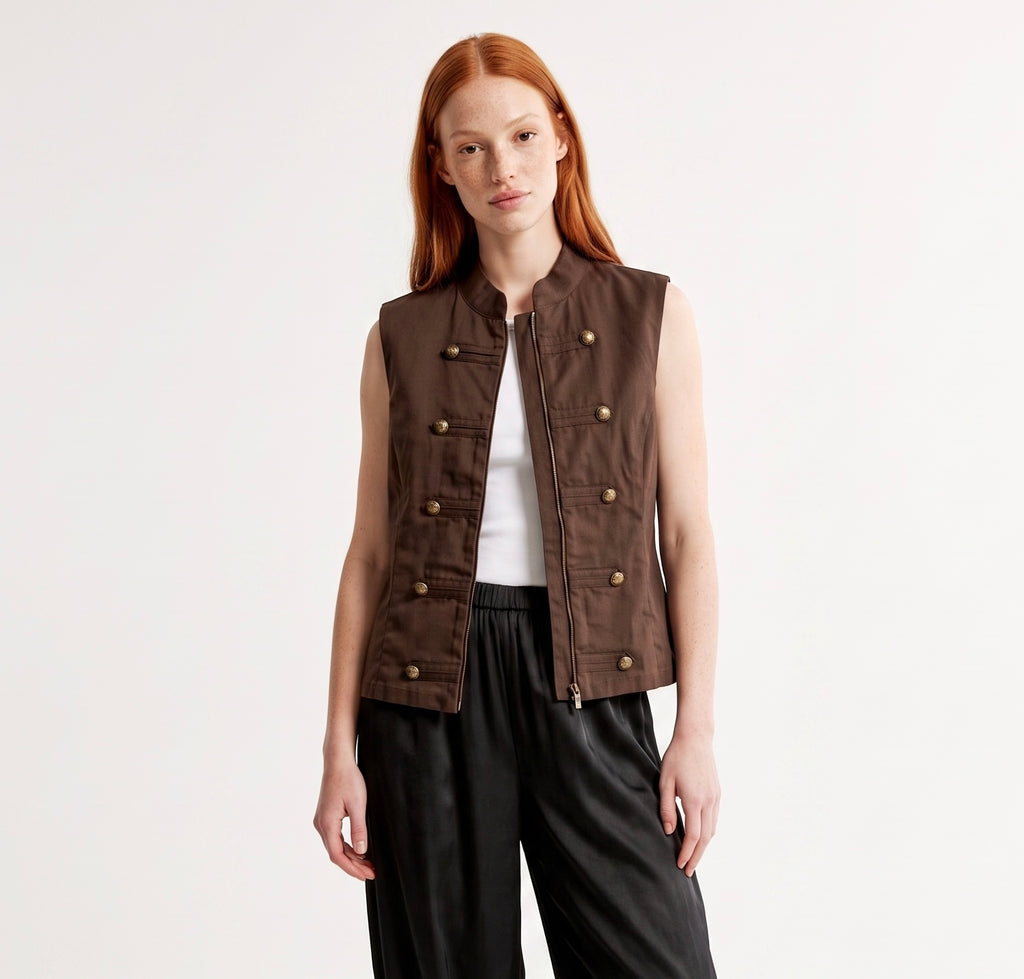 Espresso Military Vest