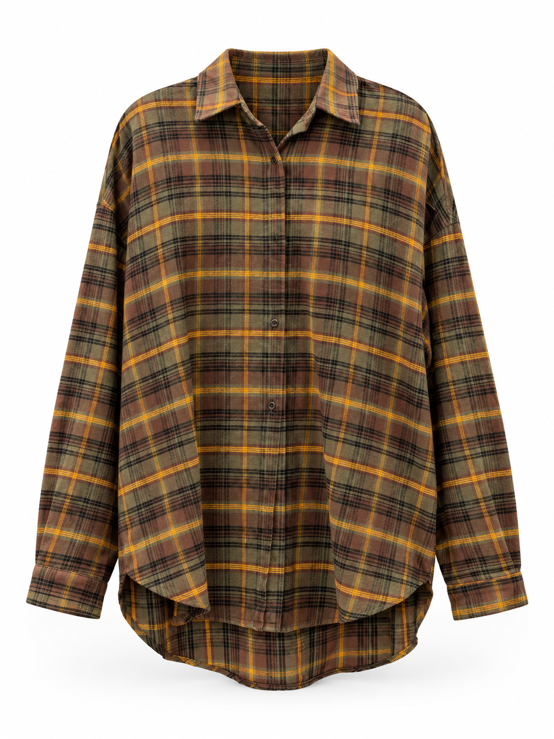 Olive & Brown Checkered Shirt