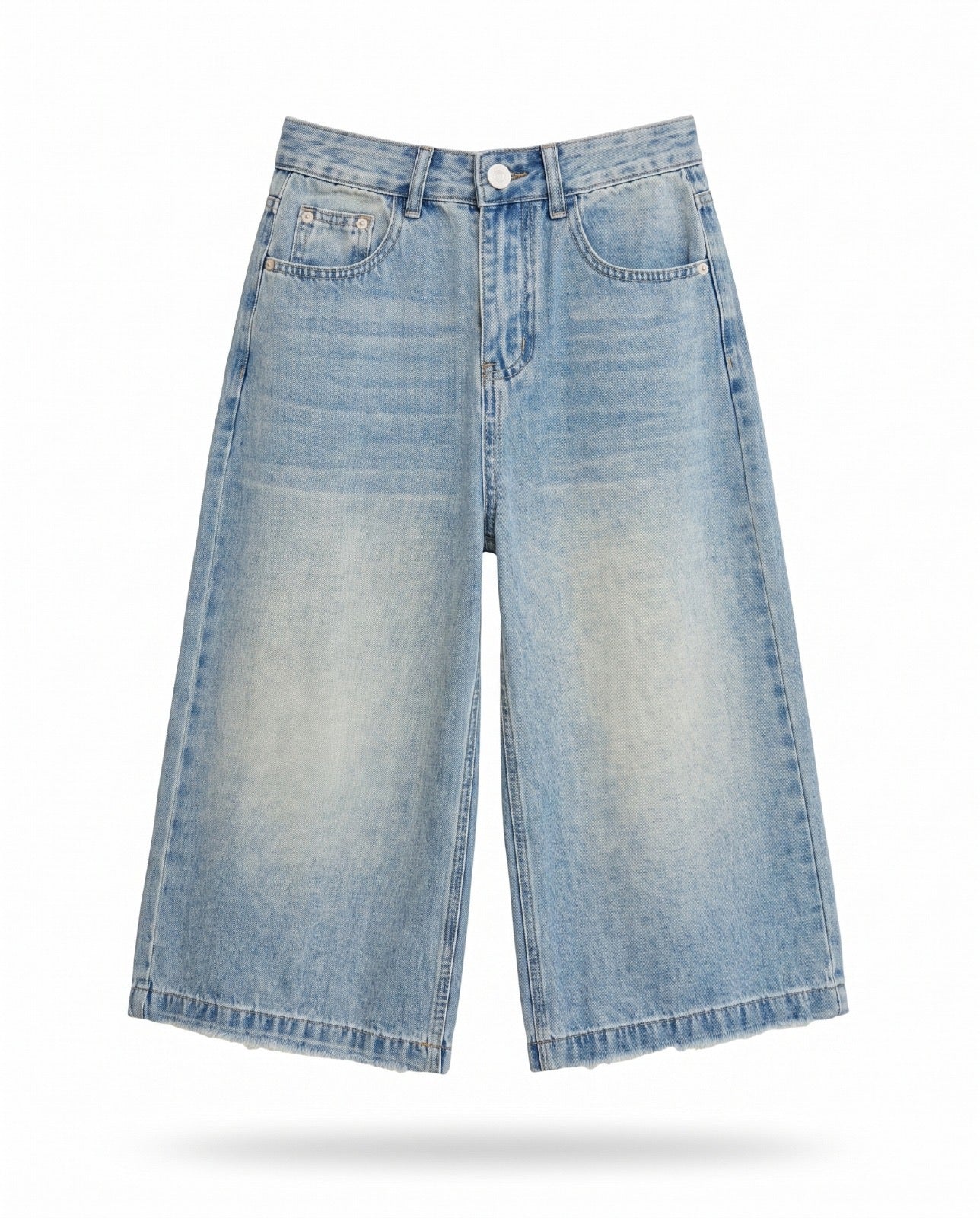 Blue Midi Shorts