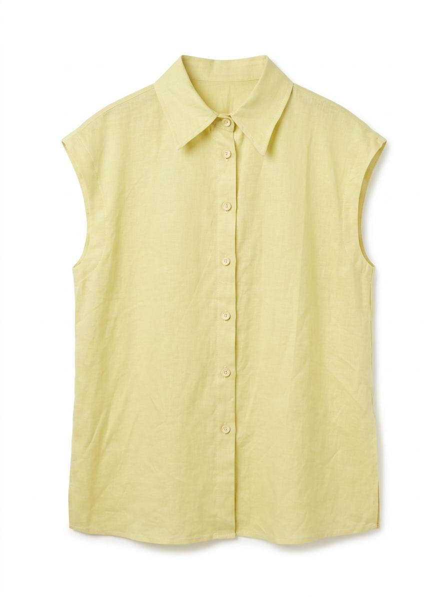 Linen Sleeveless Shirt