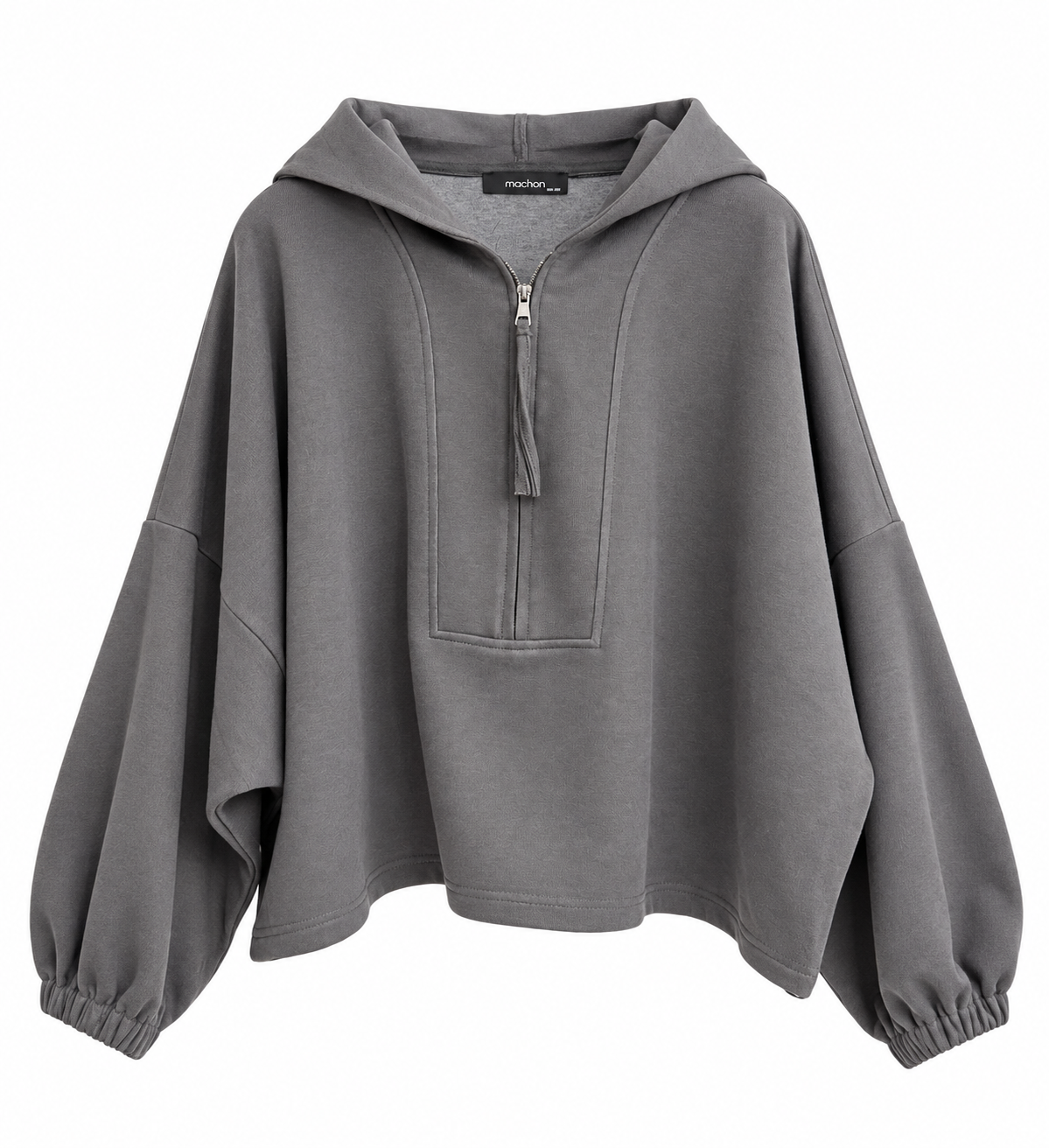 Grey Hoodie and Wide-Leg Sweatpants Set