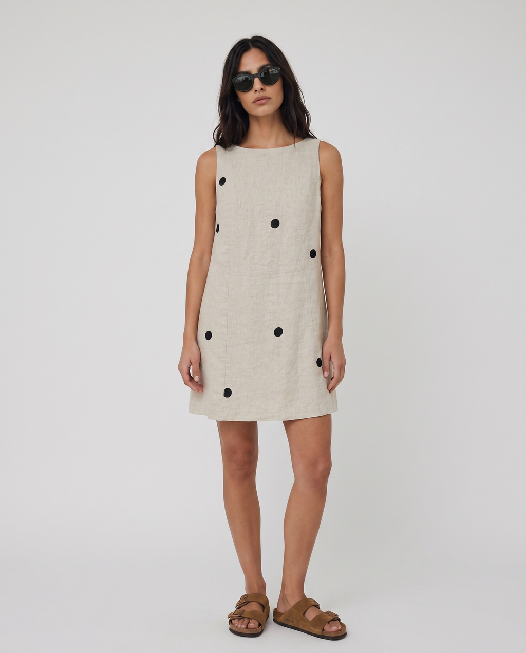 Polka Dot Linen Dress