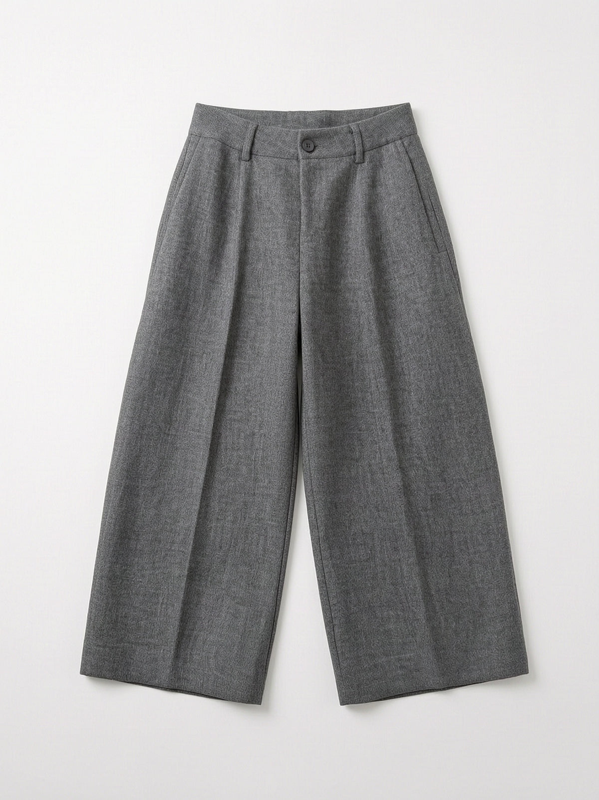 Grey Wide-Leg Trousers