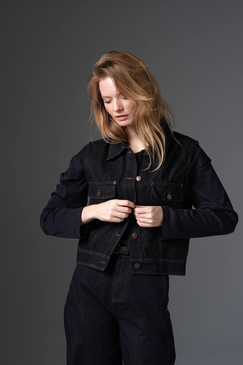 Relaxed Fit Denim Vest