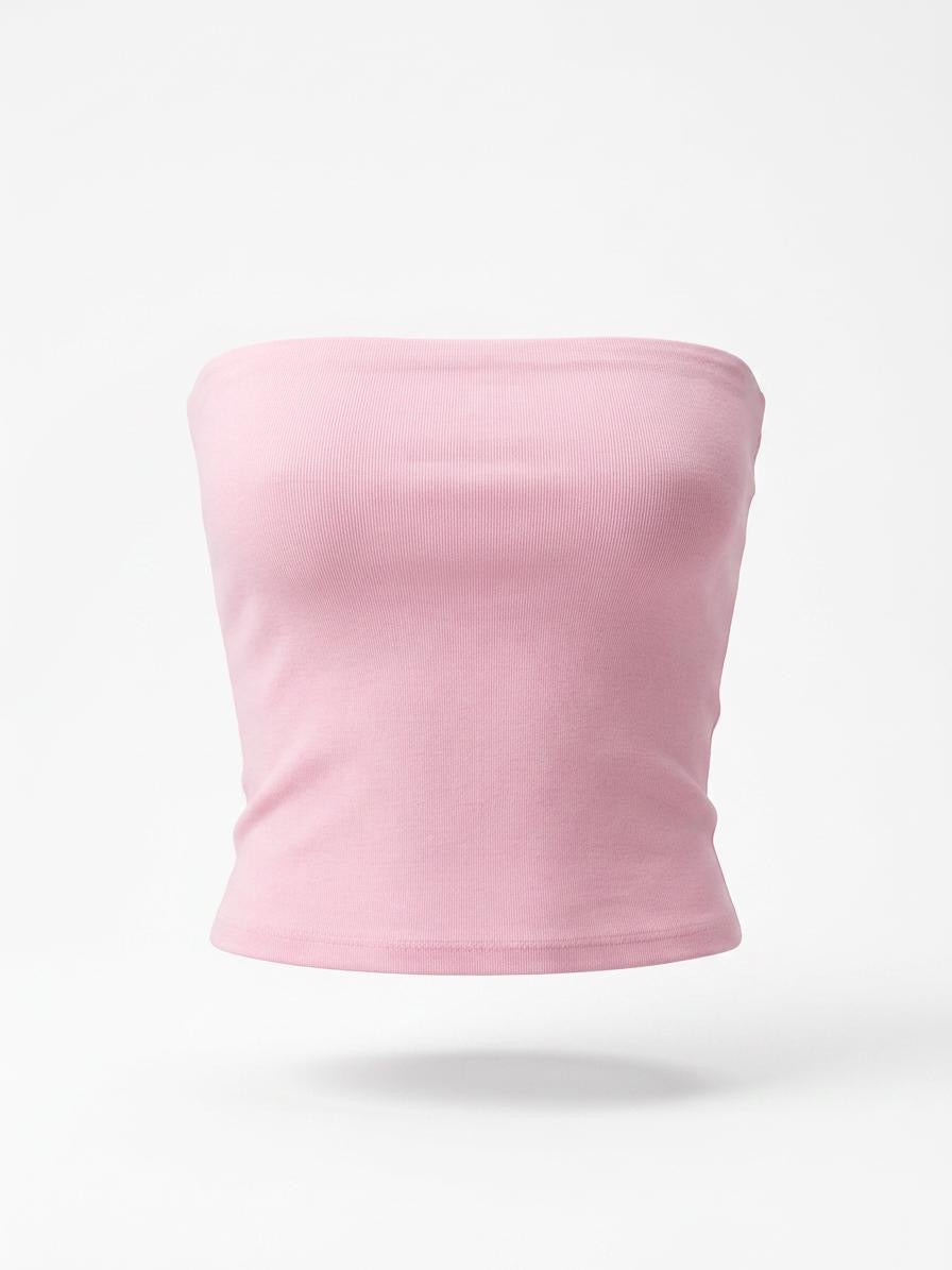 Ribbed Bandeau Top
