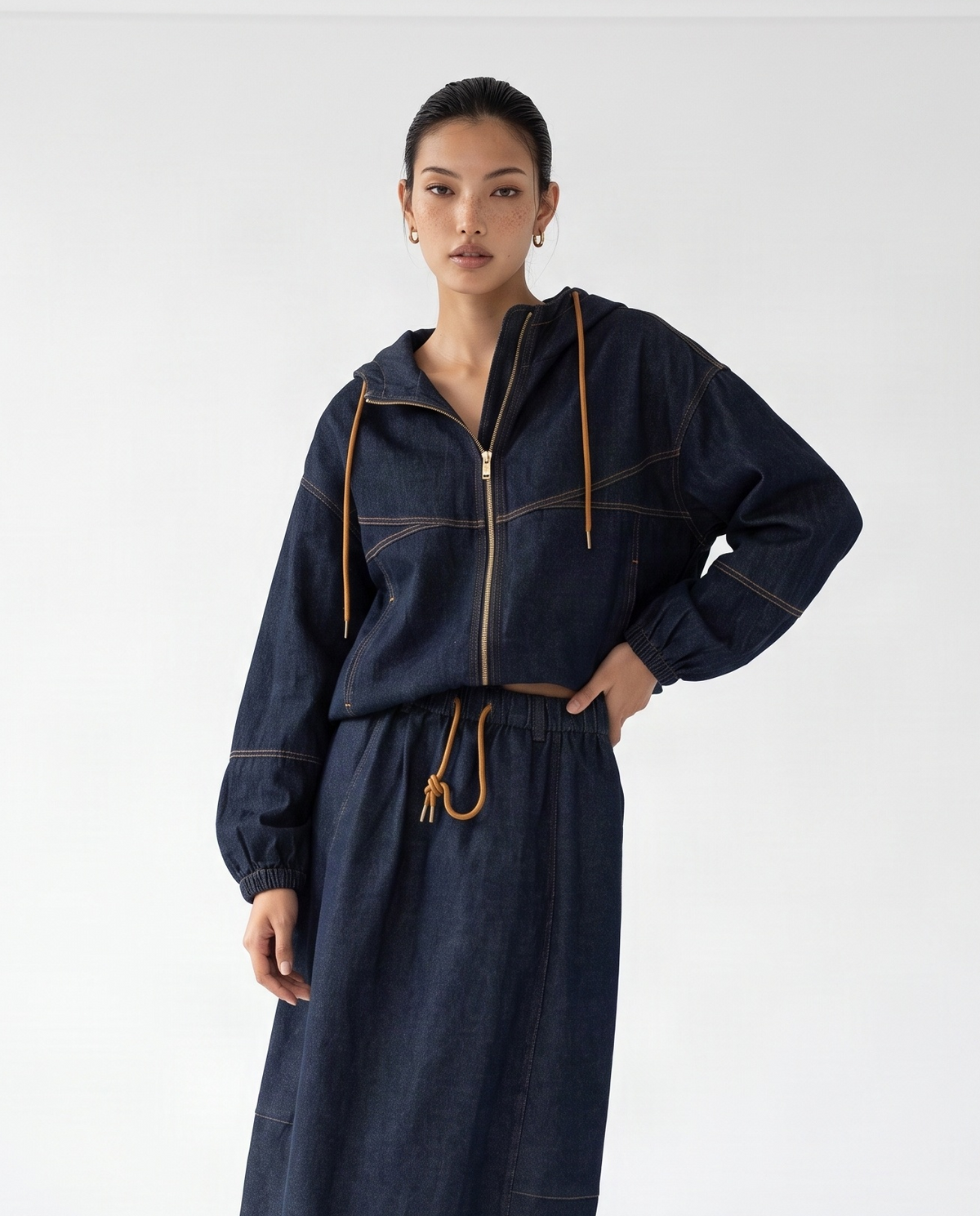 Denim Hooded Jacket