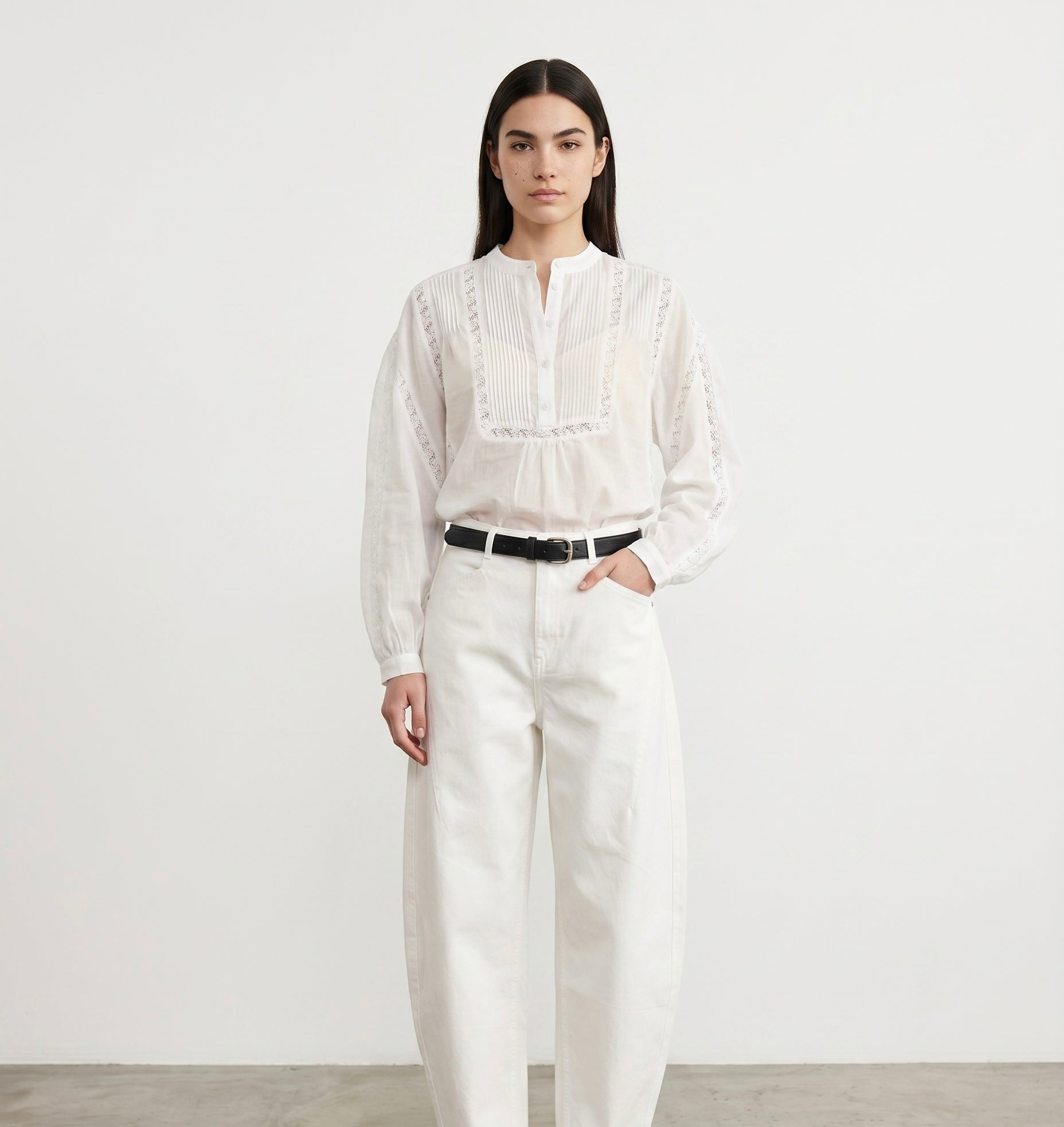 Linen Detail Blouse