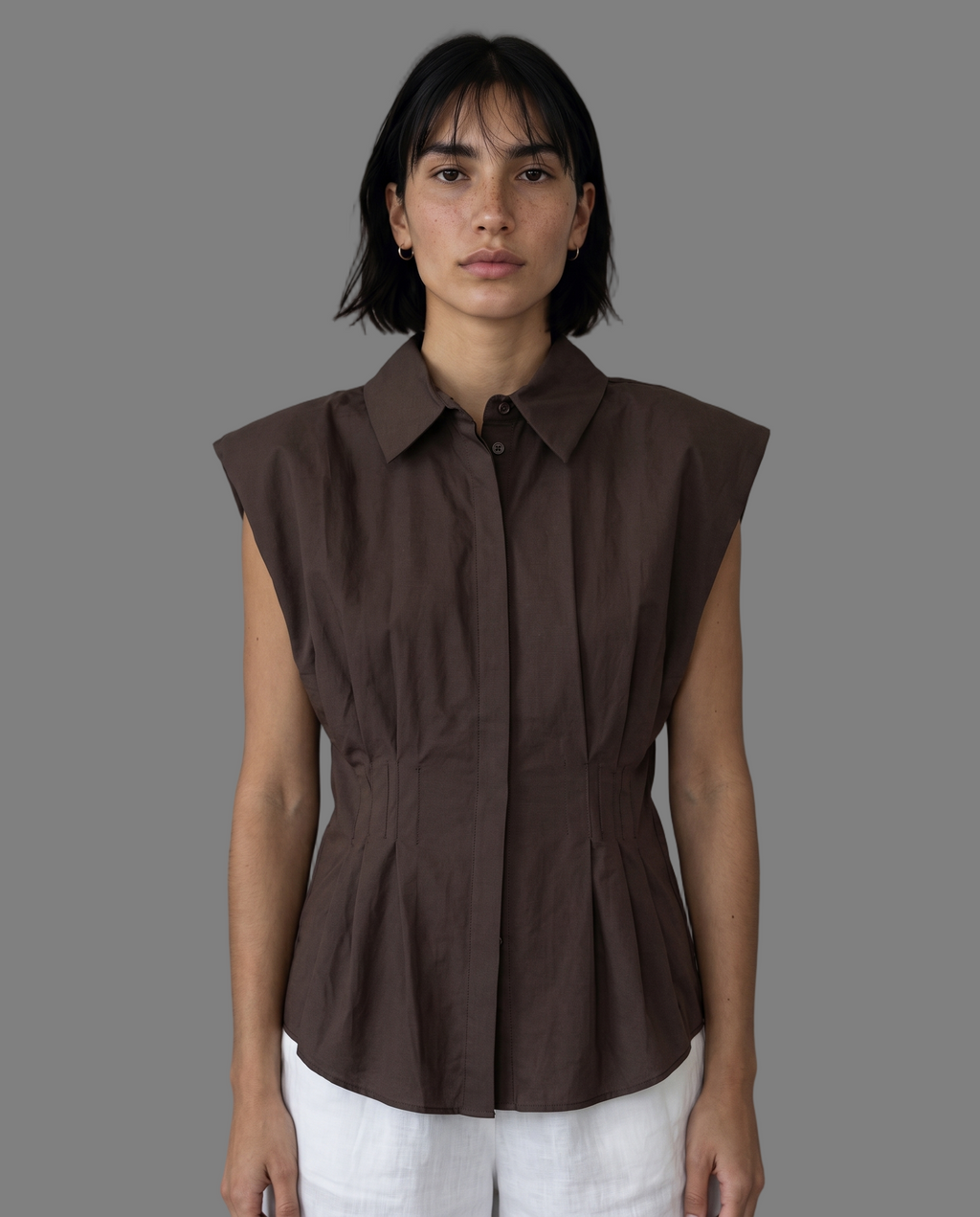Tailored Sleeveless Blouse