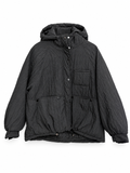 Crinkled Hooded Utility Jacket