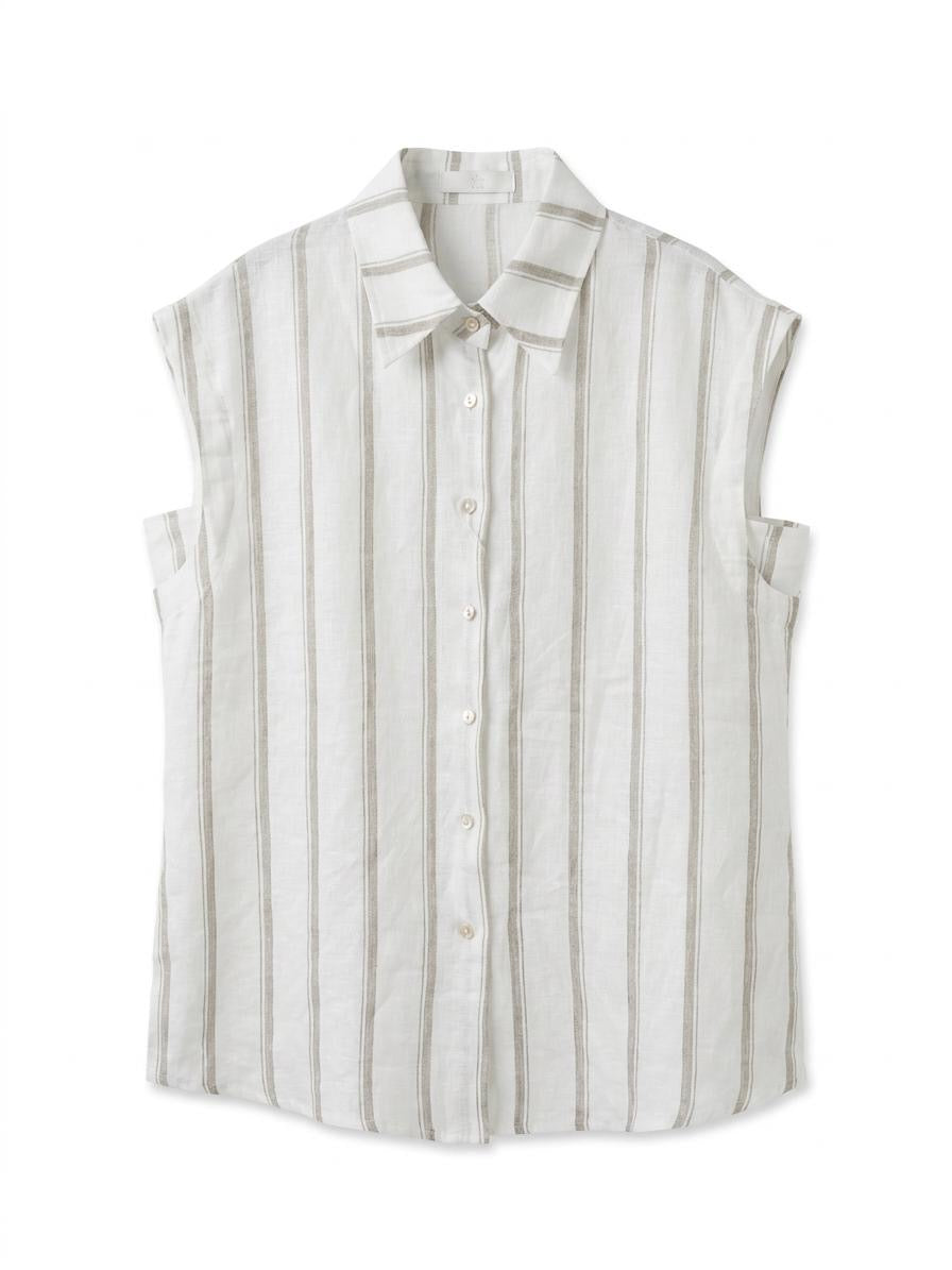 Linen Sleeveless Shirt