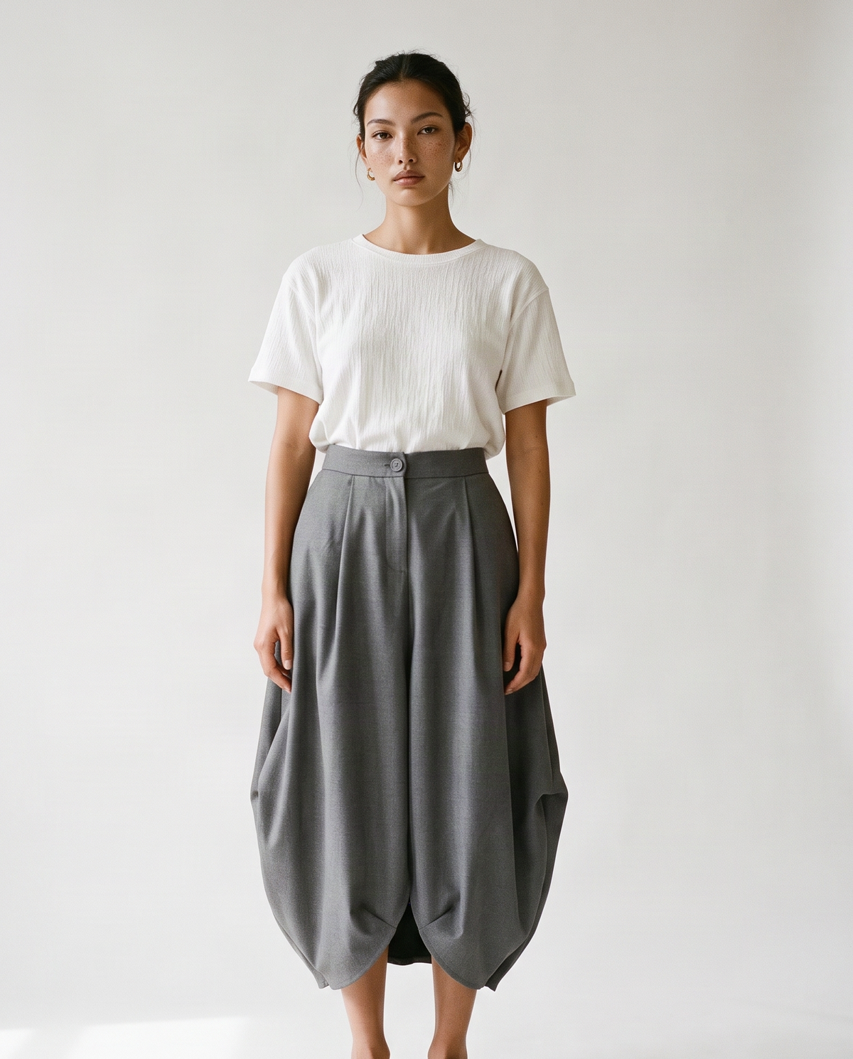 Draped Midi Skirt