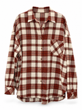 Red & Beige Checkered Shirt