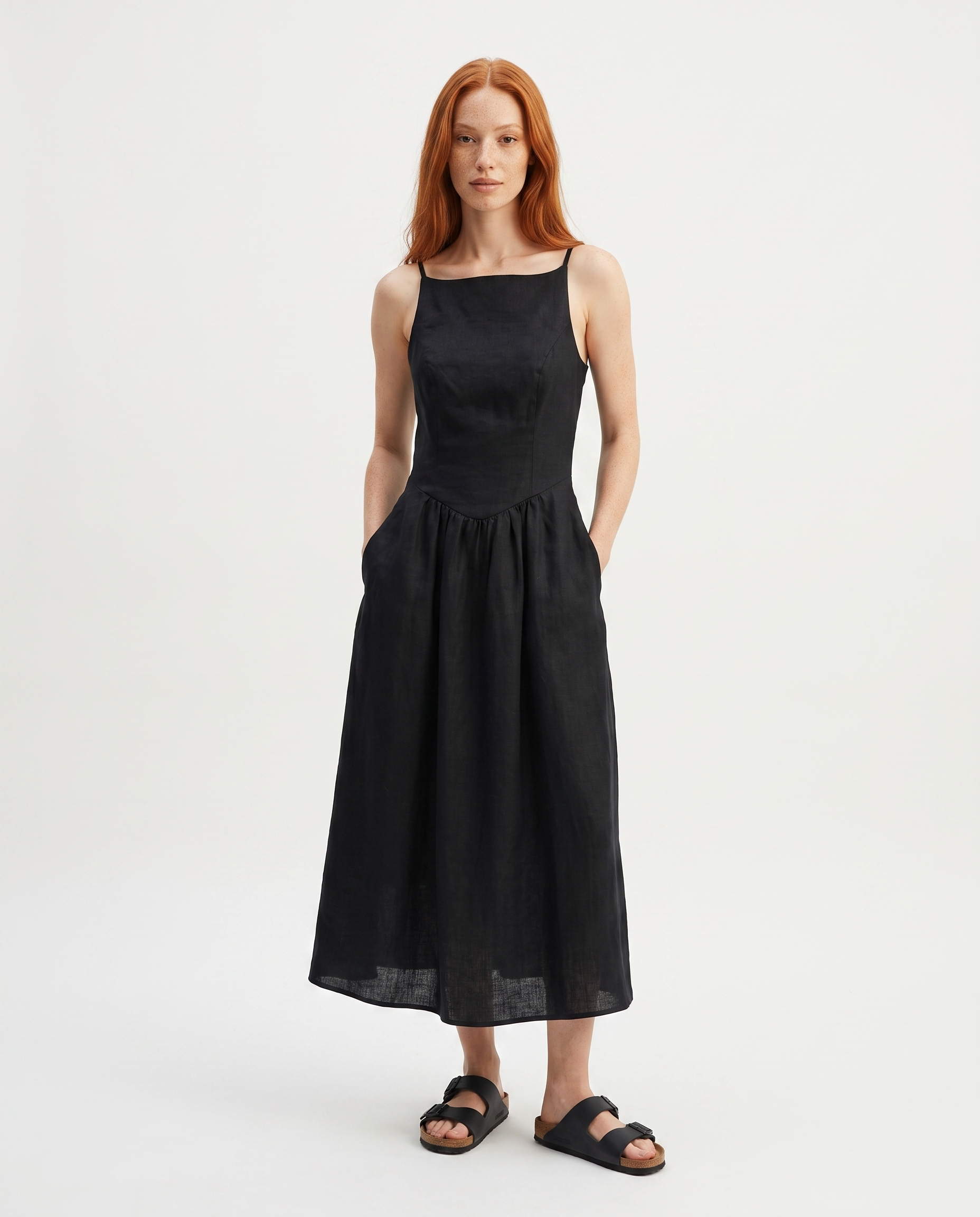 Linen Midi Dress