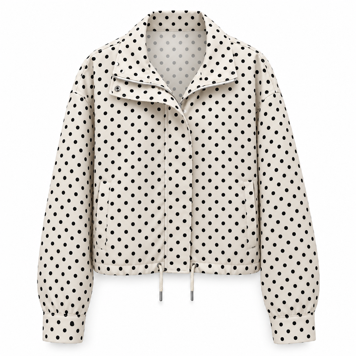 Polka Dot Cropped Jacket