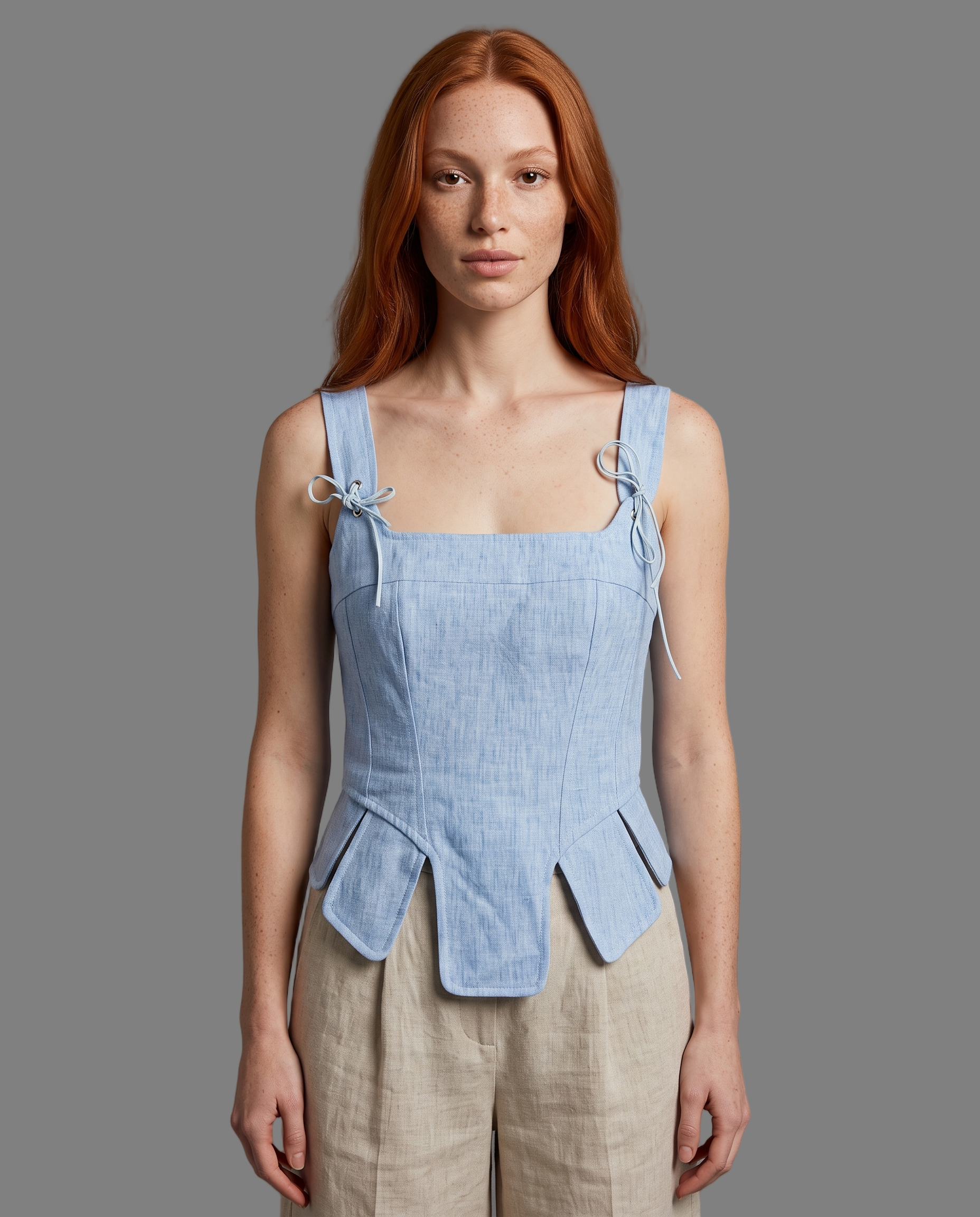 Lace-Up Corset Top