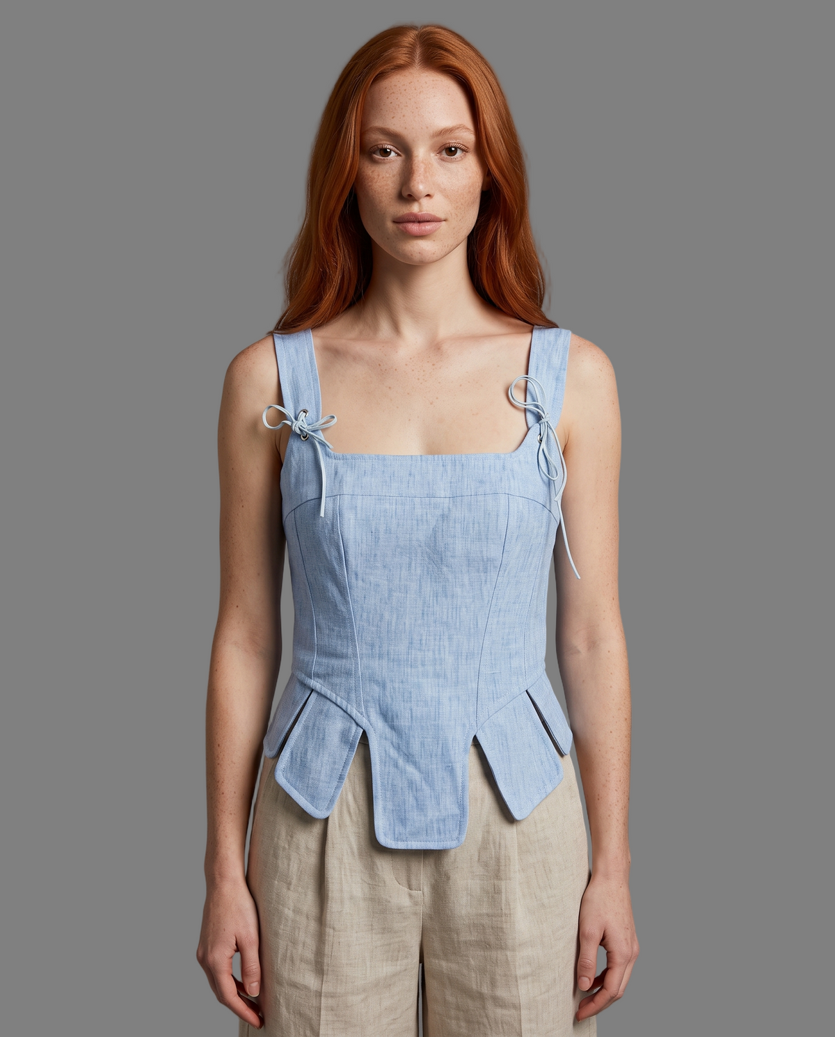 Lace-Up Corset Top