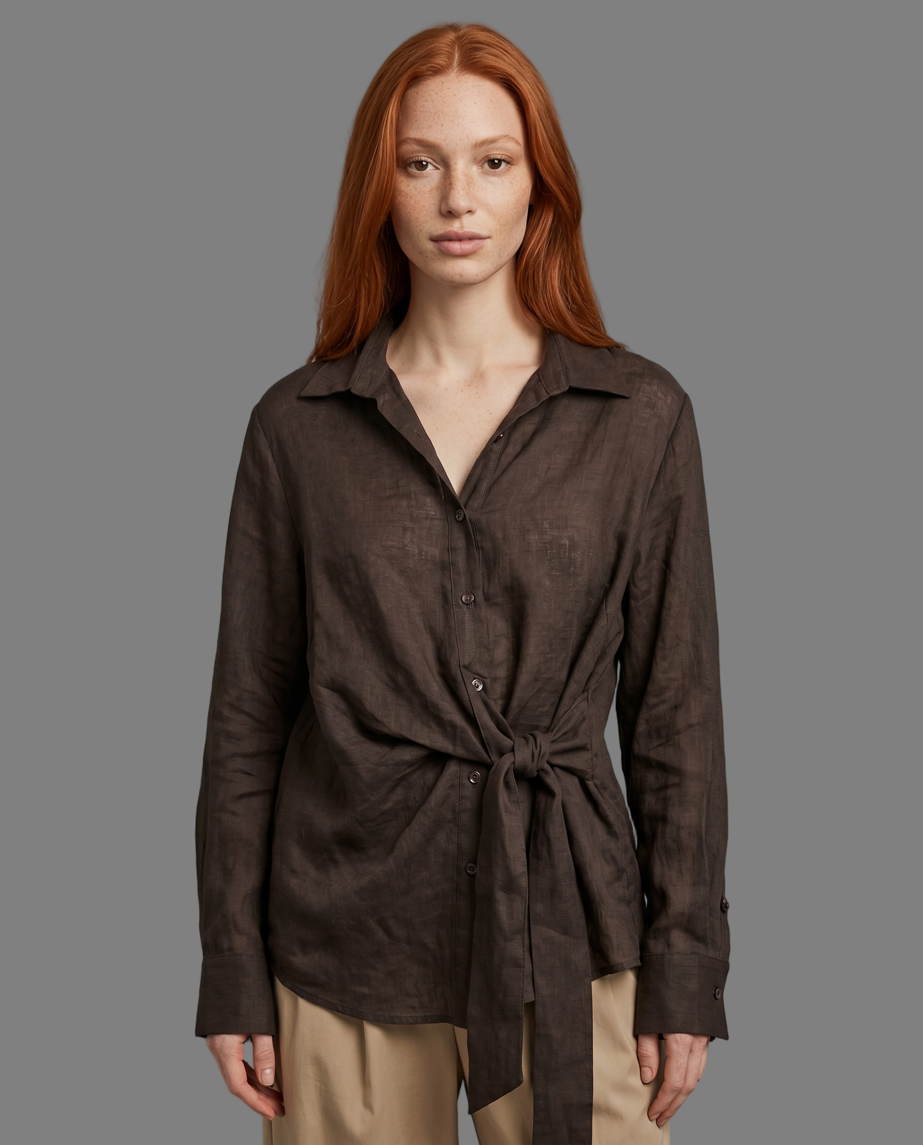 Mocha Tie Shirt