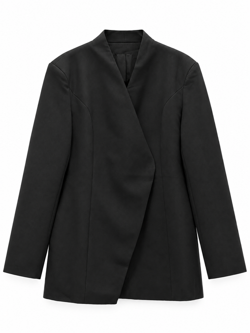 Asymmetric Wrap Blazer