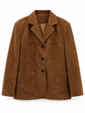 Cognac Suede Blazer