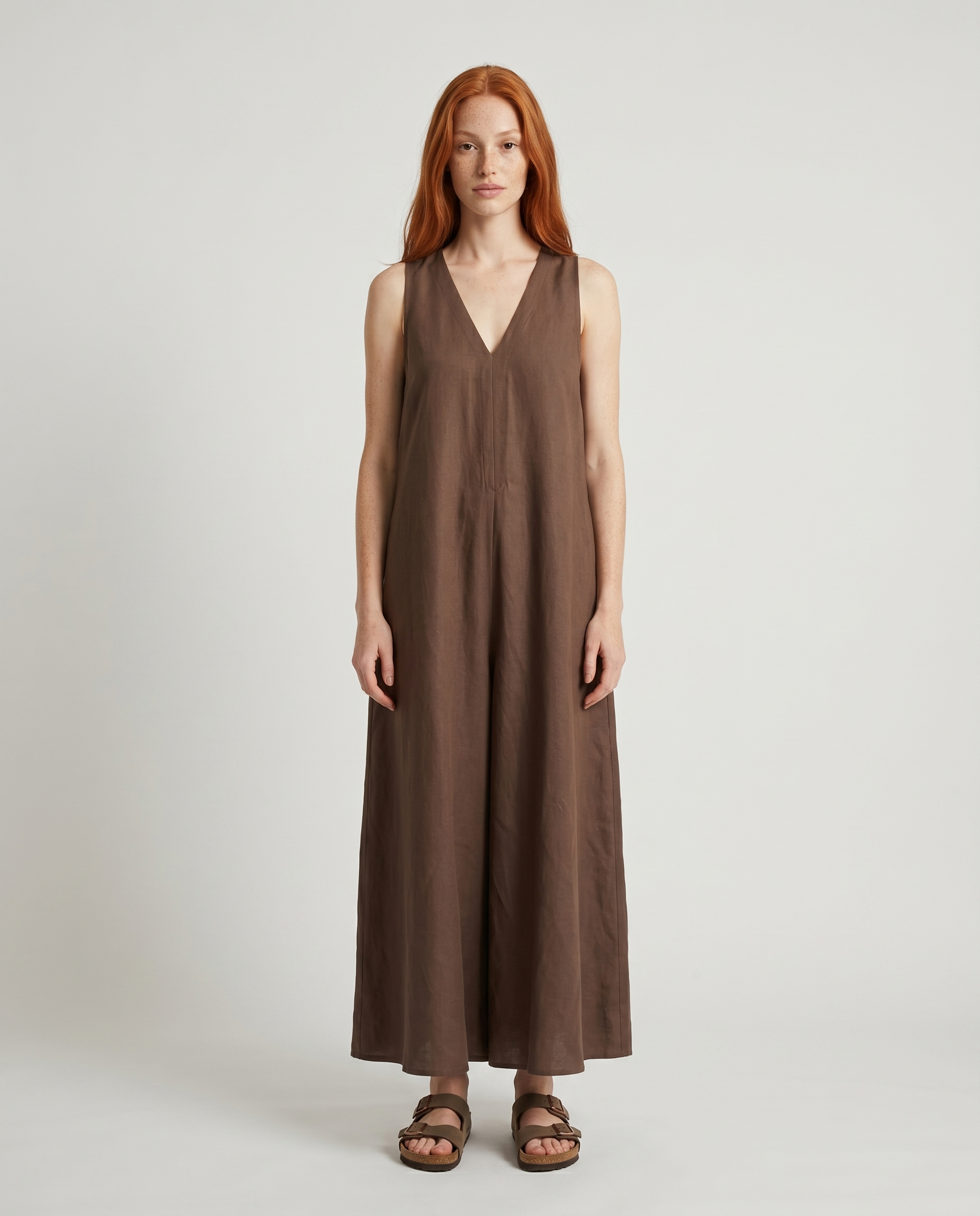Mocha Linen Dress