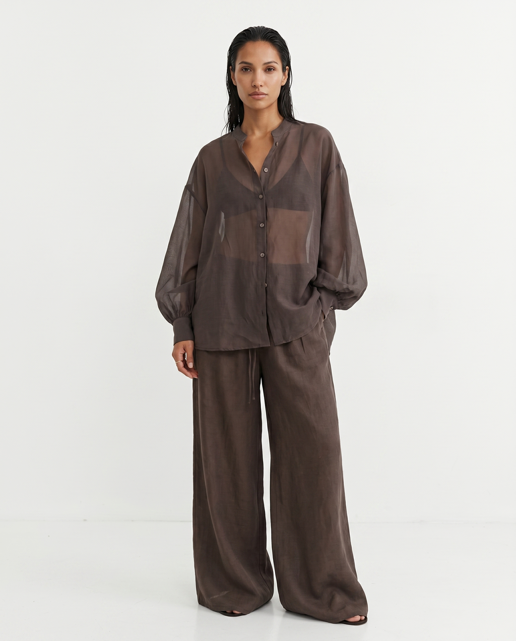 Elegant Tie Front Blouse