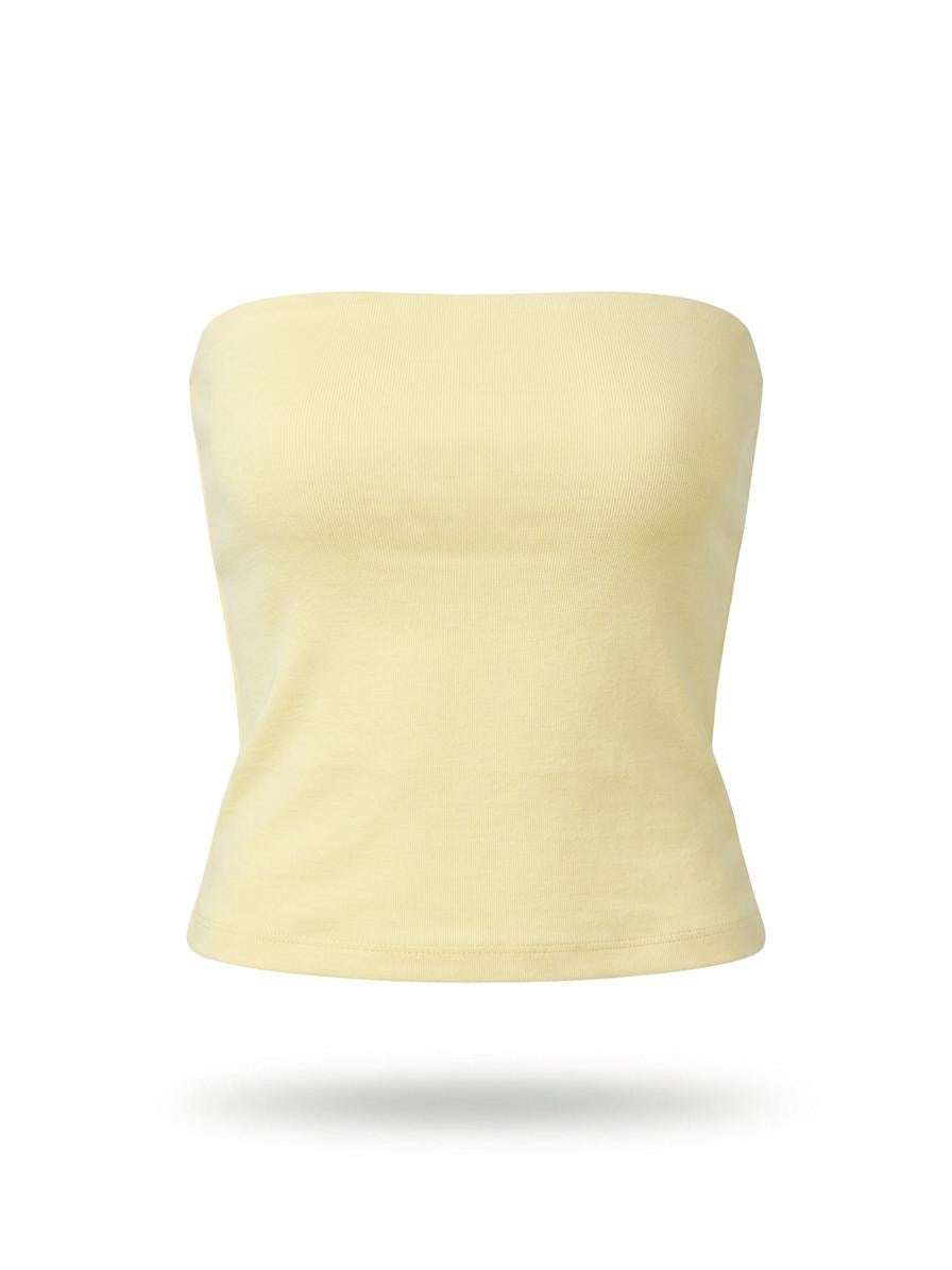 Ribbed Bandeau Top