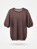 Puff Sleeve Knit Blouse
