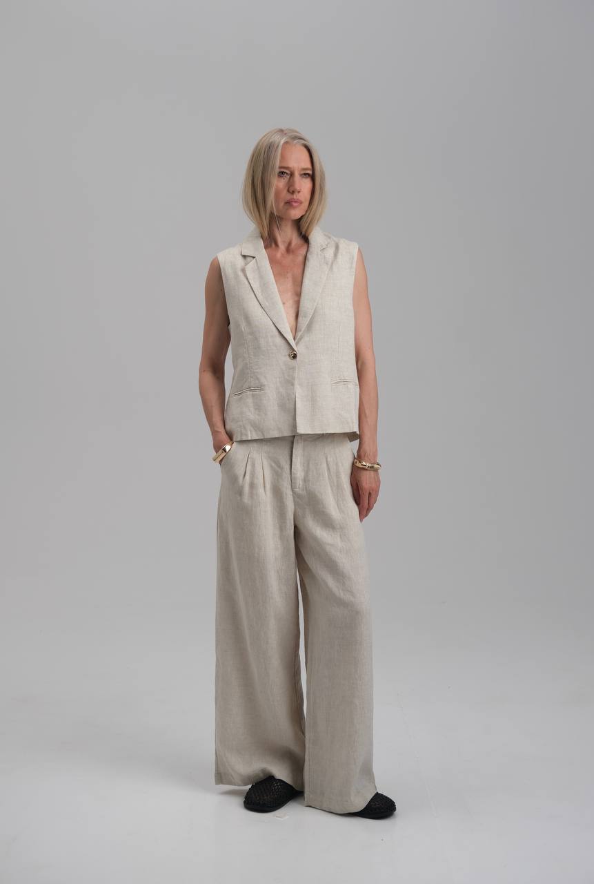 Soft Beige Linen Set