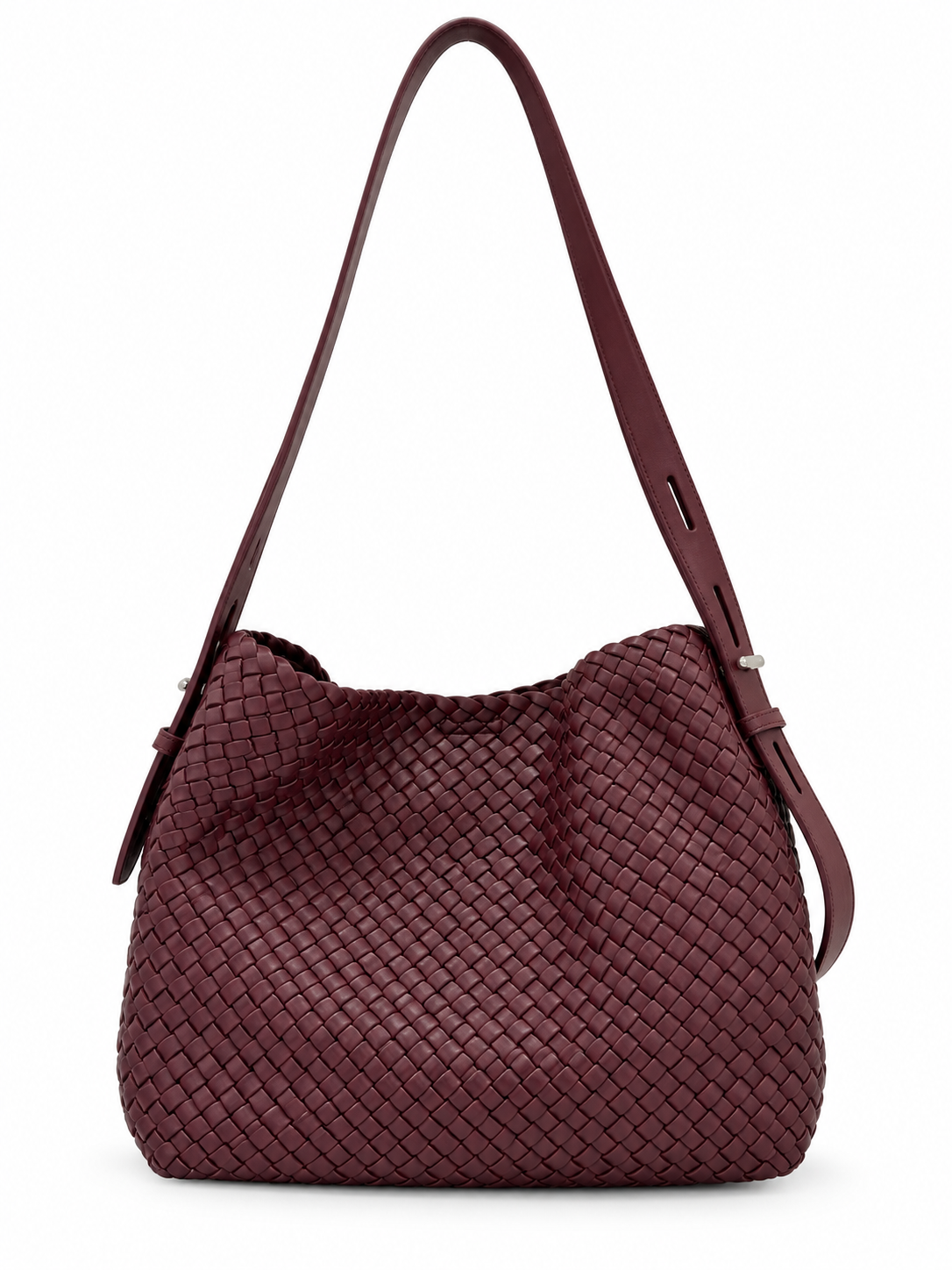 Woven Leather Hobo Bag