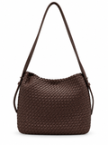 Woven Leather Hobo Bag