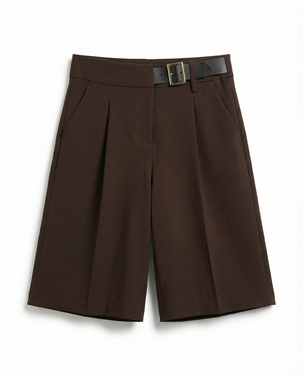Classic Brown Tailored ShortsClassic Brown Tailored Shorts