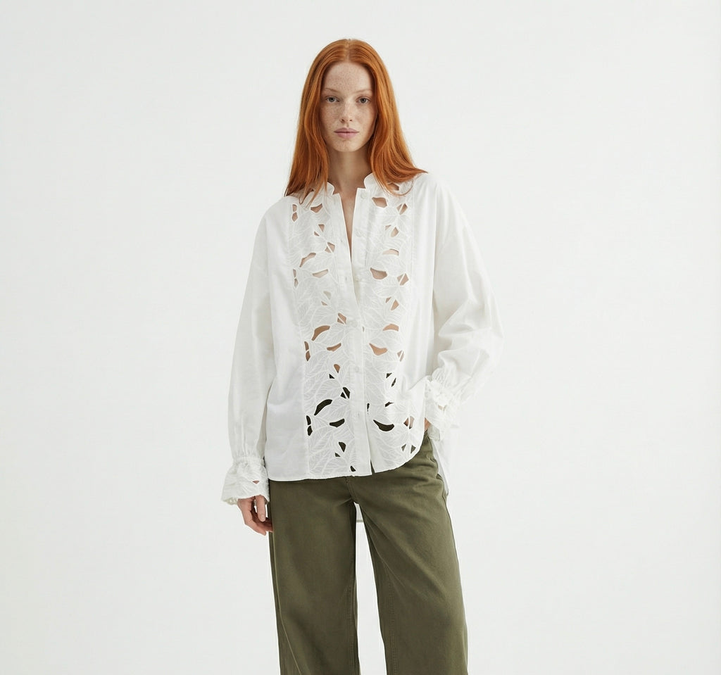 Classic White Embroidery Shirt