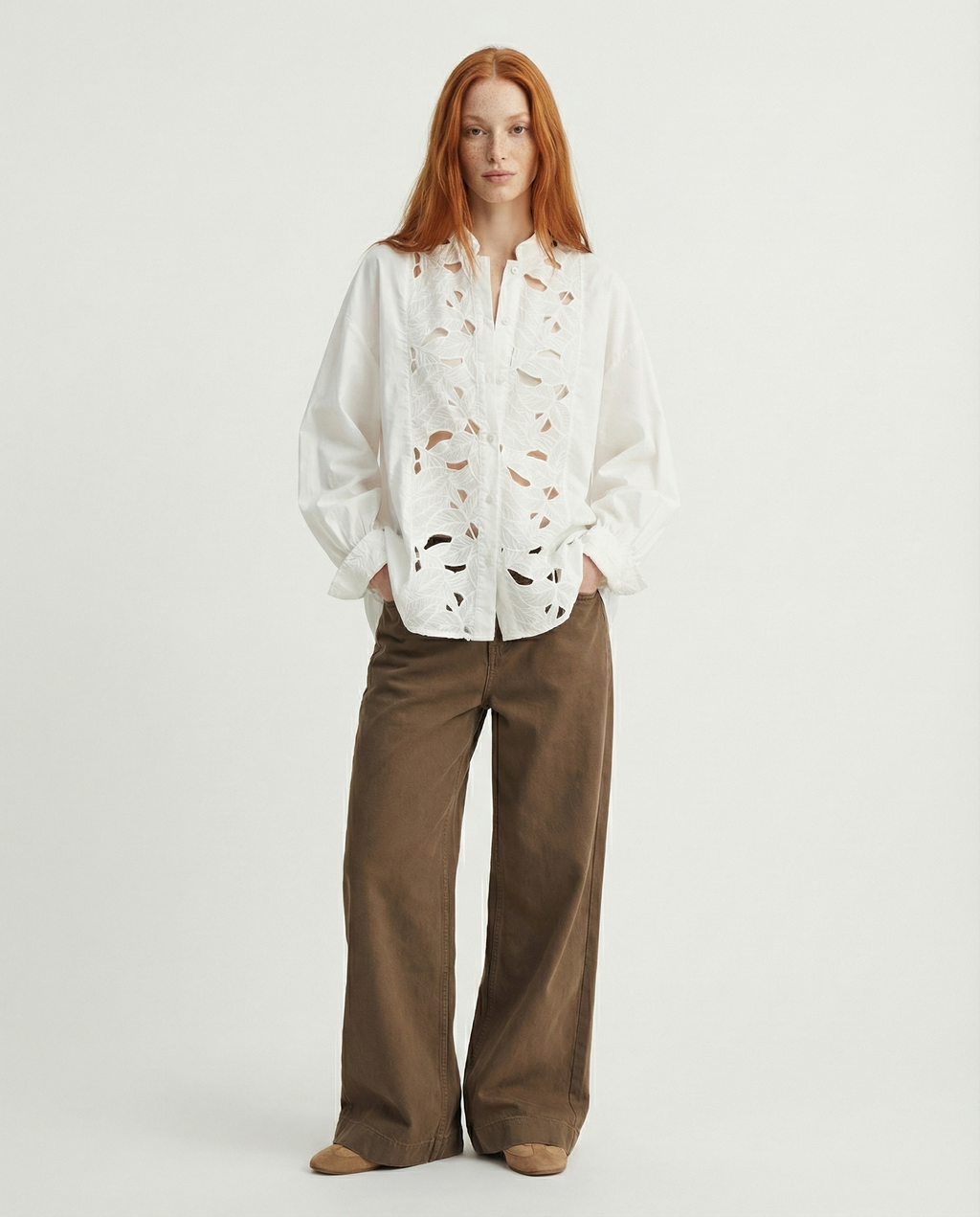 Classic White Embroidery Shirt