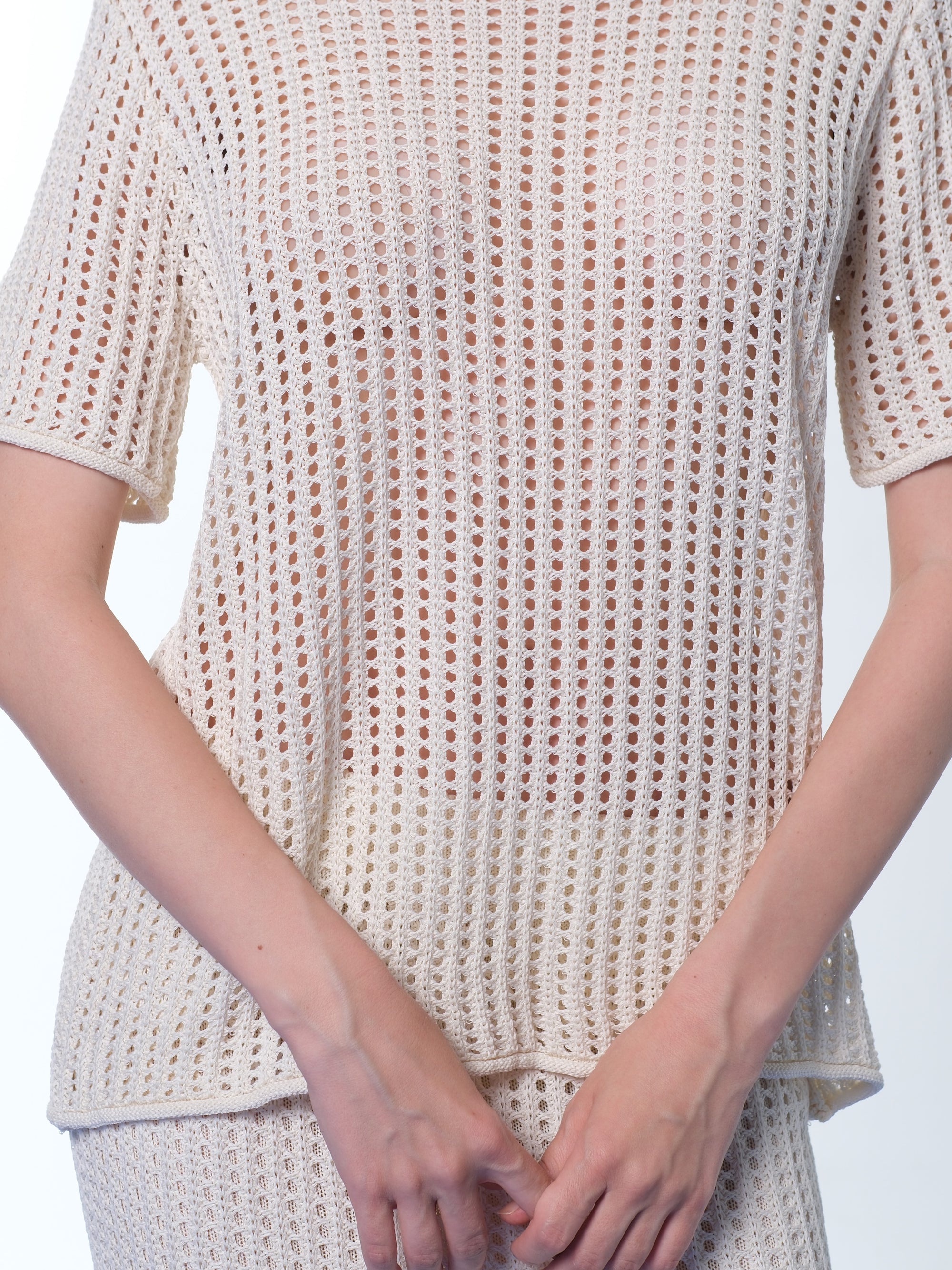 Crochet Knit Set – Top & Skirt