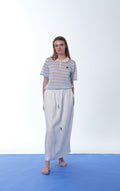 White Linen Maxi Skirt