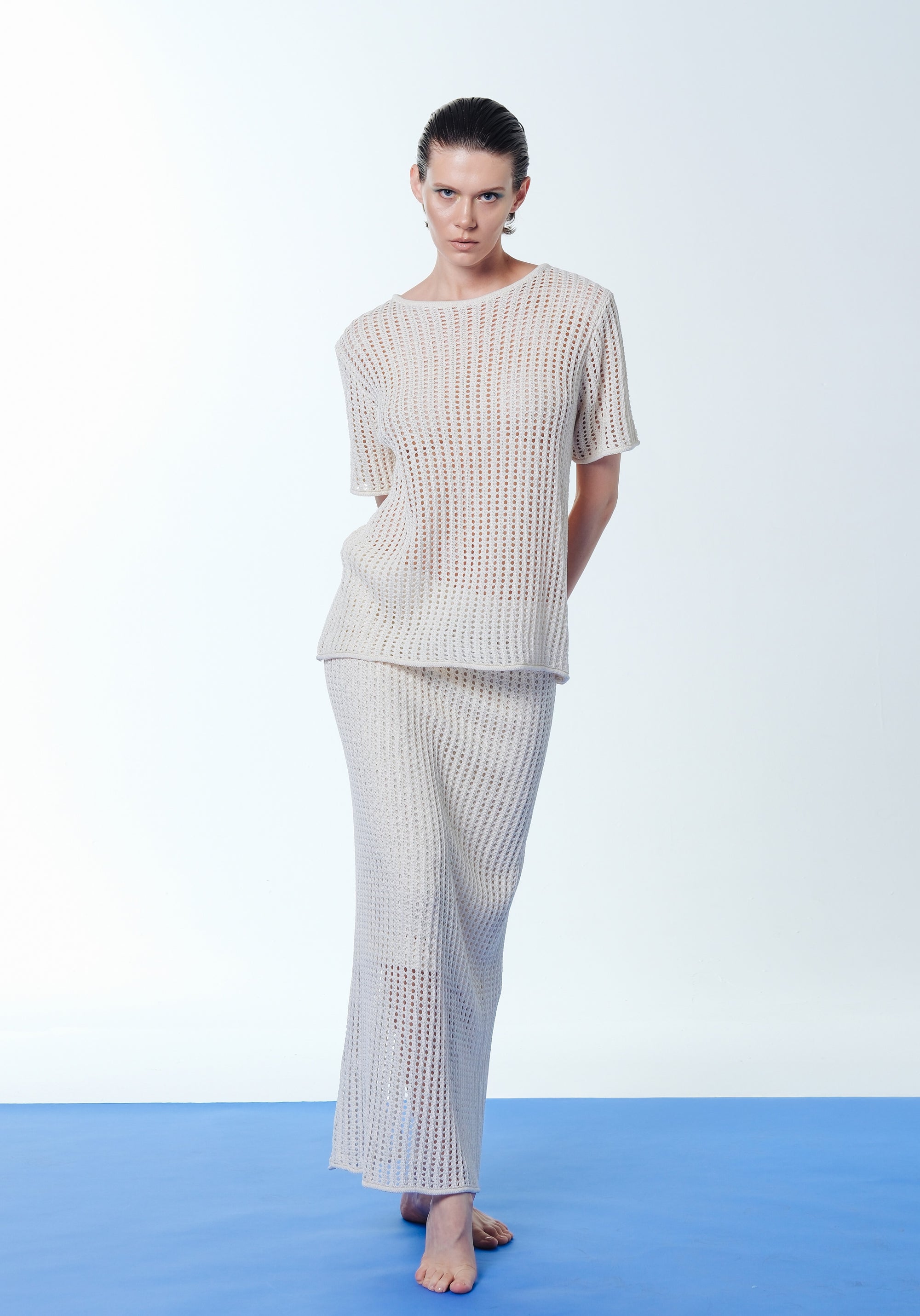 Crochet Knit Set – Top & Skirt