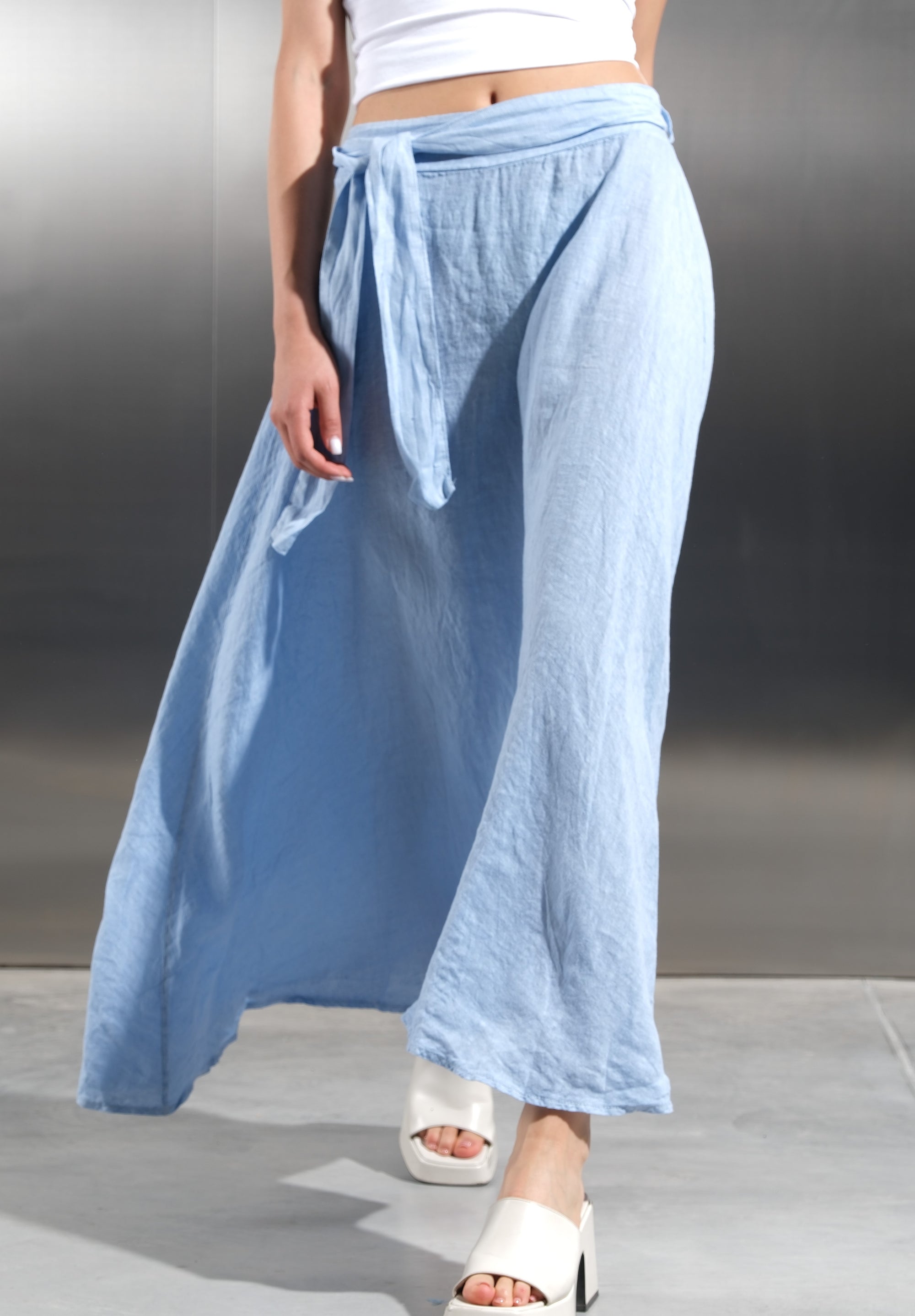 Linen Wrap Skirt
