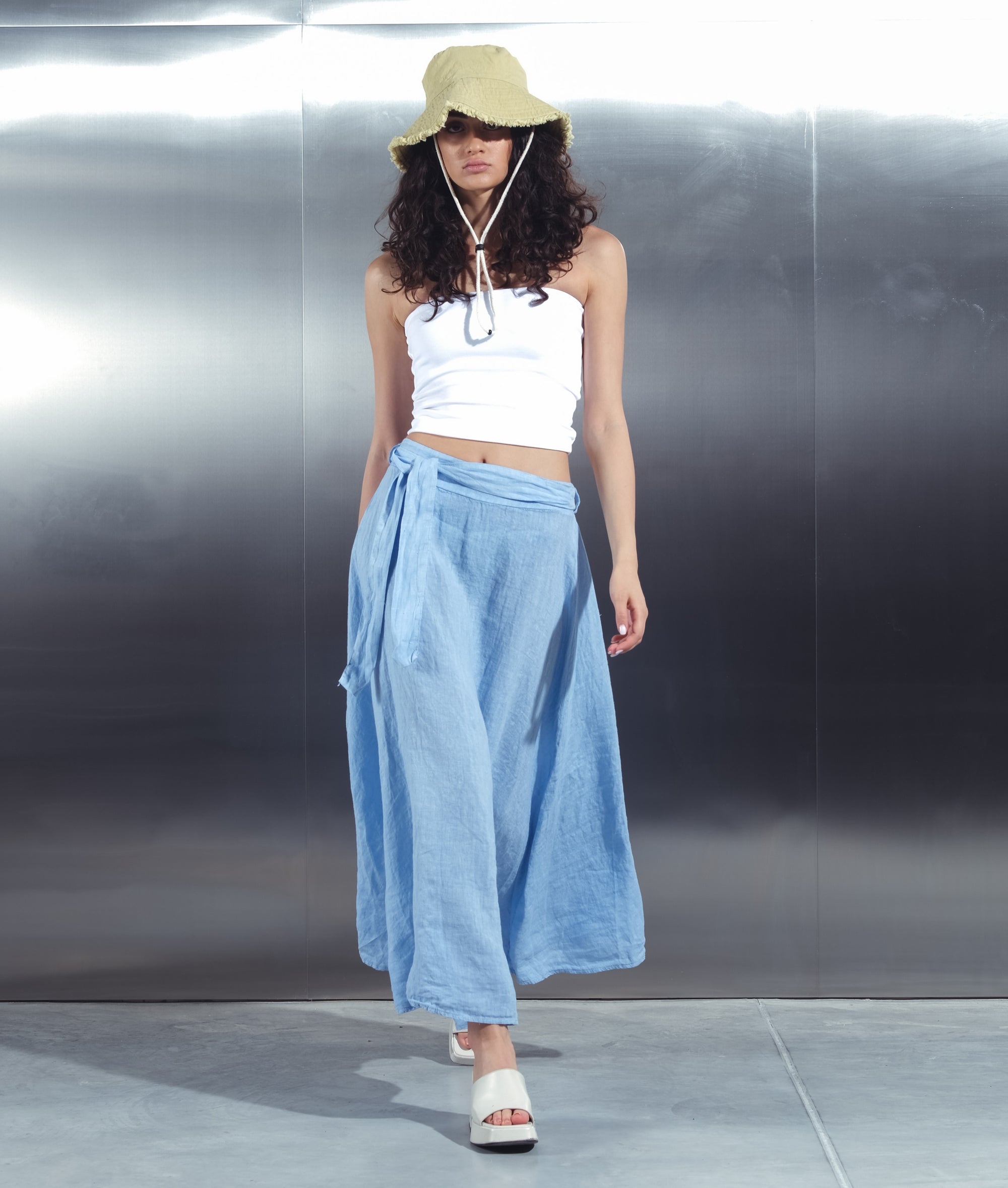 Linen Wrap Skirt