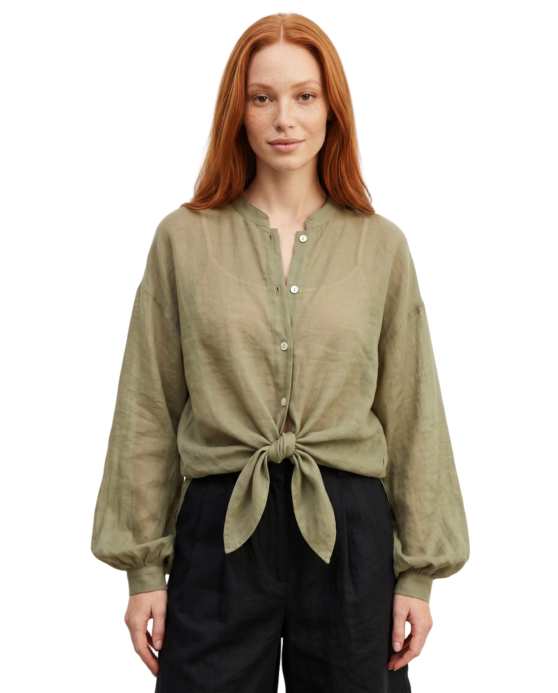 Elegant Tie Front Blouse