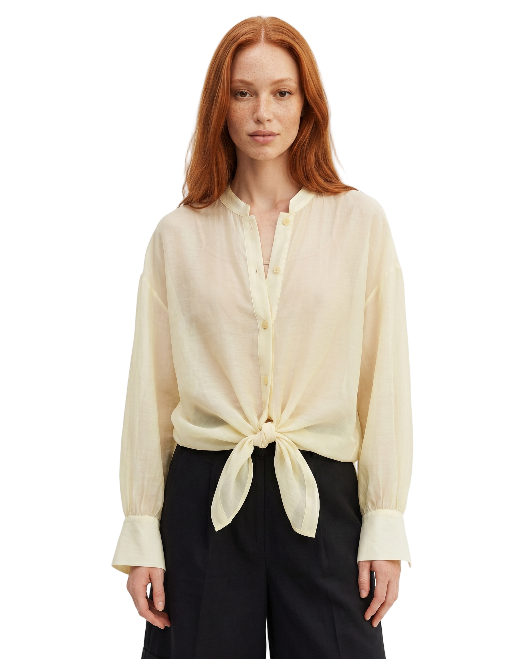 Elegant Tie Front Blouse
