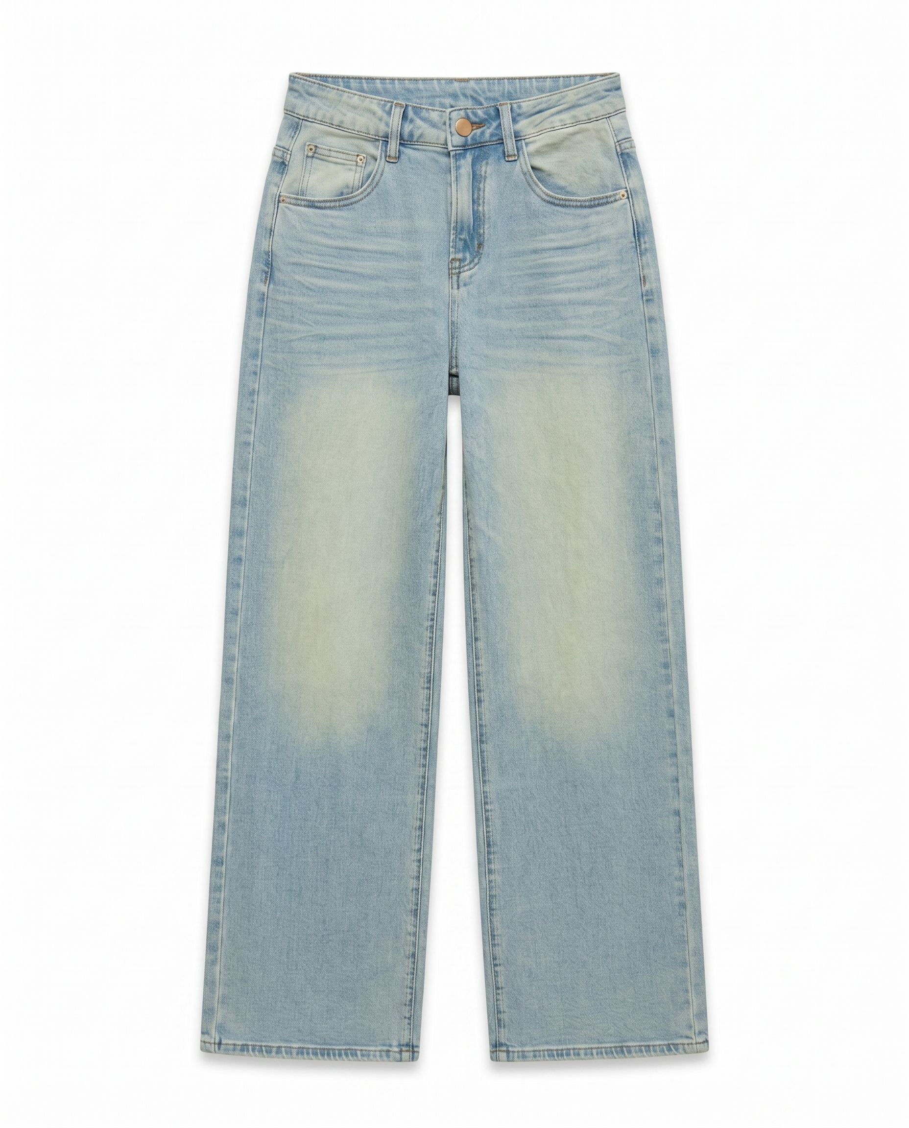 Light Blue Straight Leg Jeans