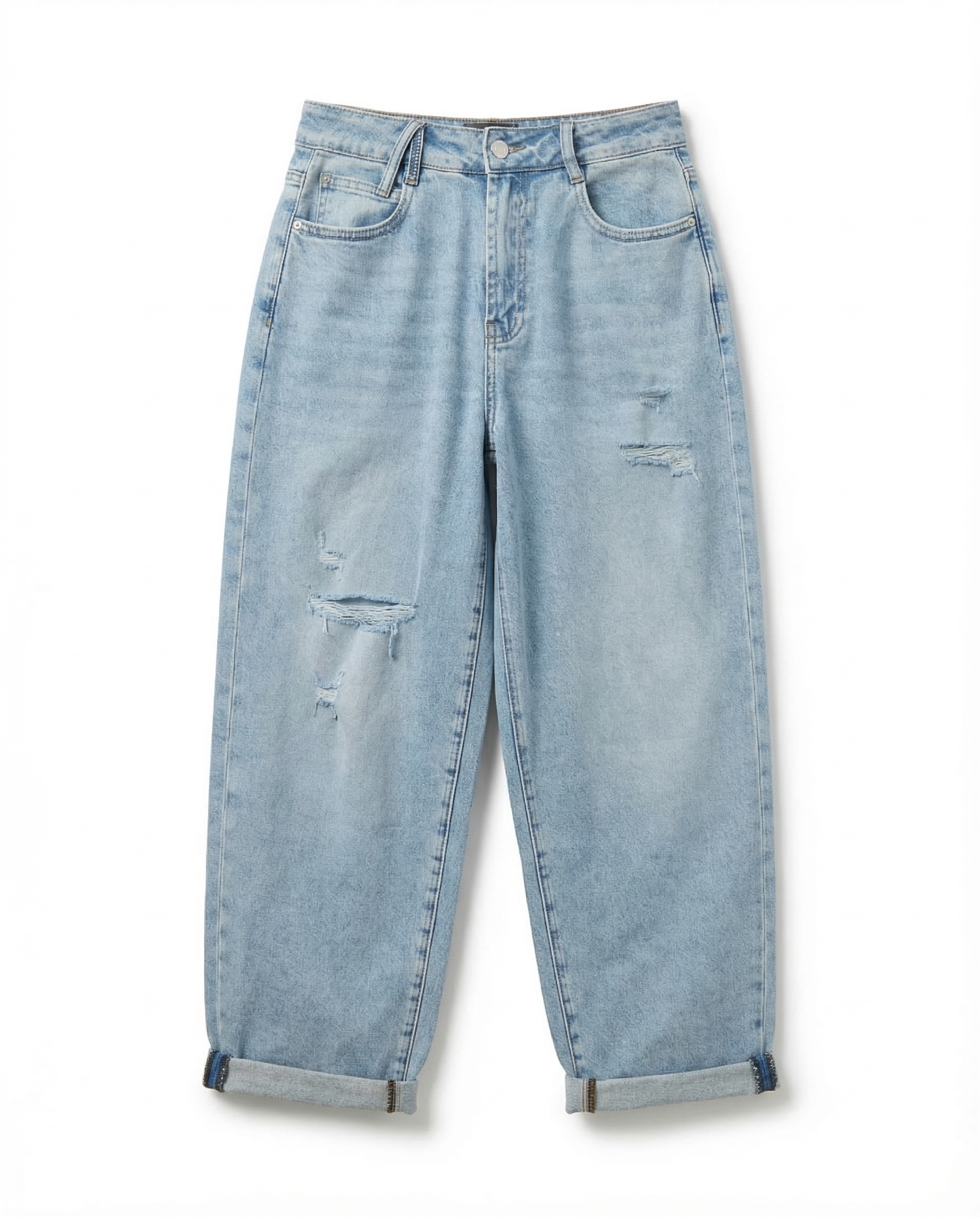 Relaxed Fit Ripped Jeans