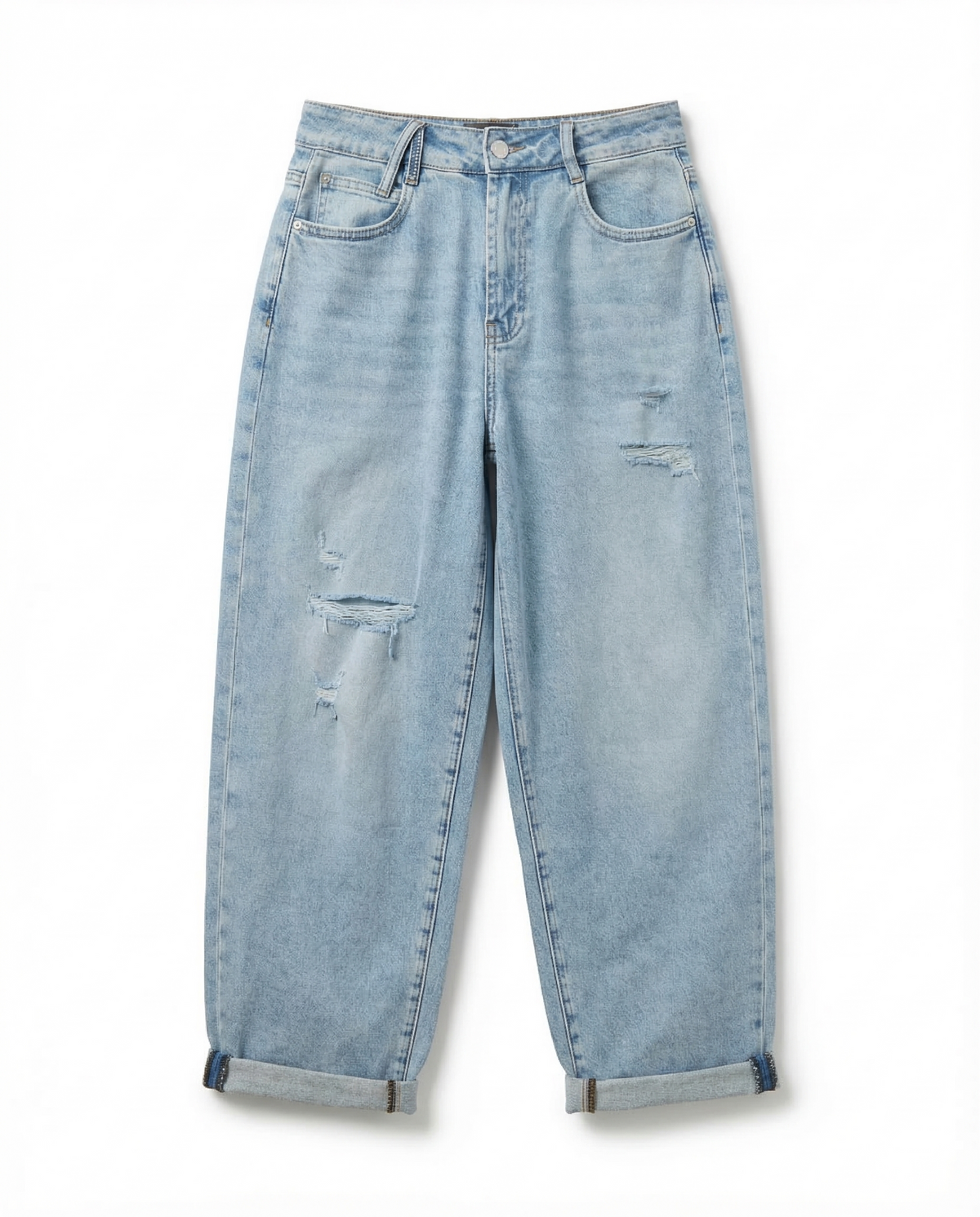 Relaxed Fit Ripped Jeans